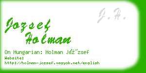 jozsef holman business card